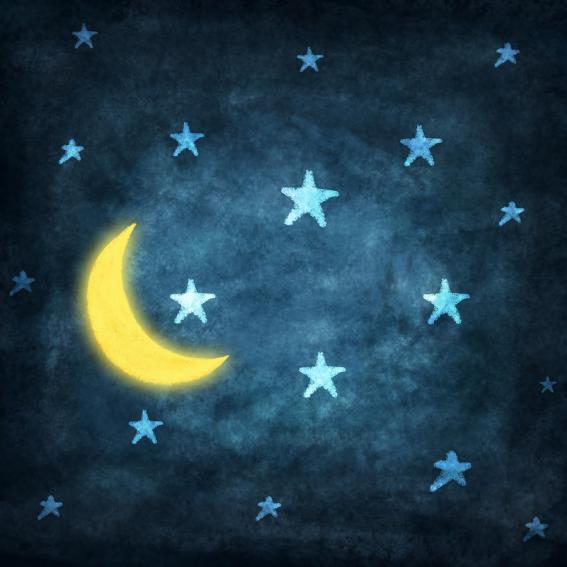 stars-and-moon-drawing-with-chalk-seisiri-silapasuwanchai